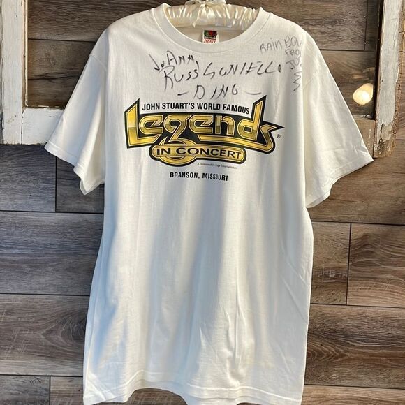 FRUIT OF THE LOOM John Stuart’s World Famous Legends In Concert Tshirt Size L - Picture 1 of 7